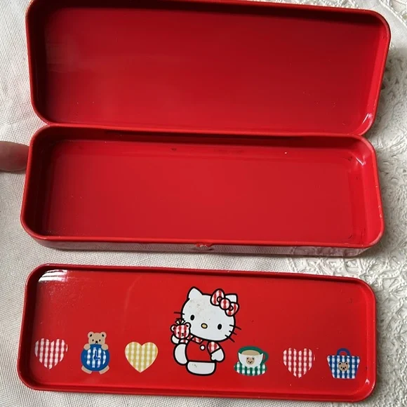 🖤1994 Hello Kitty Metal Pencil Case by Sanrio - Picture 12 of 16